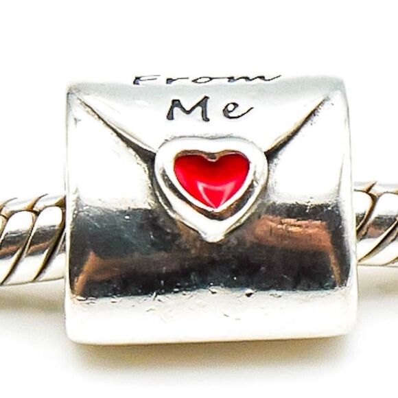 Pandora Retired Love Letter From Me To You Envelope Charm 925 Sterling Sliver - Picture 1 of 11
